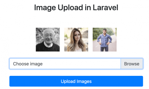 Multiple Image Upload in Laravel 8 Example<span class=