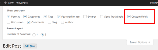 Making custom fields meta box visible in WordPress post editor