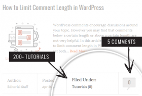 Cách sửa danh mục và số lượng bình luận sau khi nhập WordPress